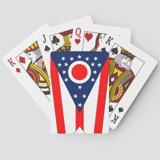 Speelkaarten met de vlag van Ohio, VS (Achterkant)