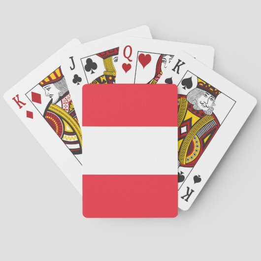 Speelkaarten met de vlag van Oostenrijk (Achterkant)