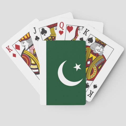 Speelkaarten met de vlag van Pakistan (Achterkant)