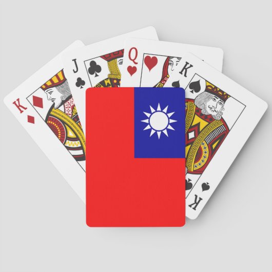 Speelkaarten met de vlag van Taiwan (Achterkant)