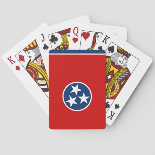Speelkaarten met de vlag van Tennessee, VS (Achterkant)