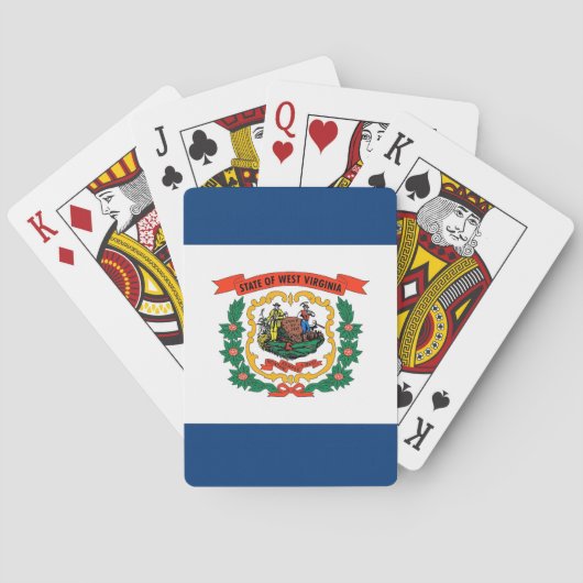 Speelkaarten met de vlag van West Virginia (Achterkant)