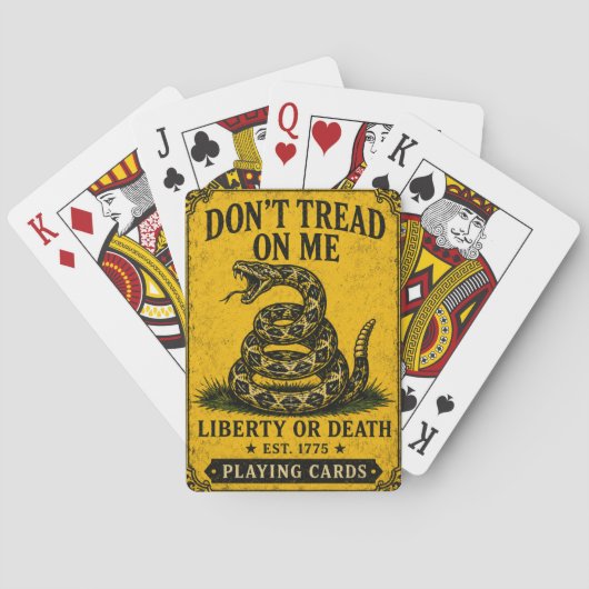 Speelkaarten met 'Don't Tread On Me' (Achterkant)
