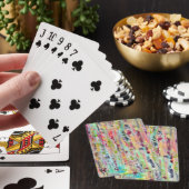 Speelkaarten met jas van vele kleuren (Insitu)