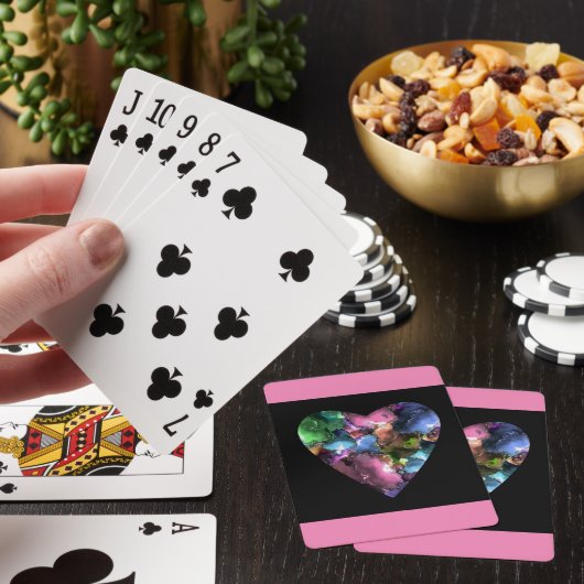 Speelkaarten met kleurrijke hartontwerp (Insitu)