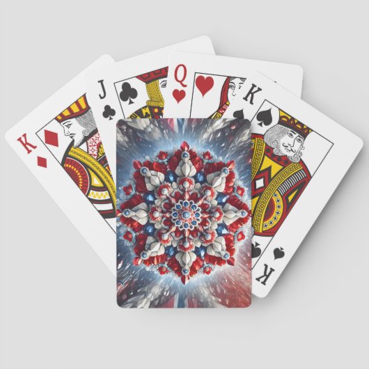 Speelkaarten met Noorse kleuren (Achterkant)