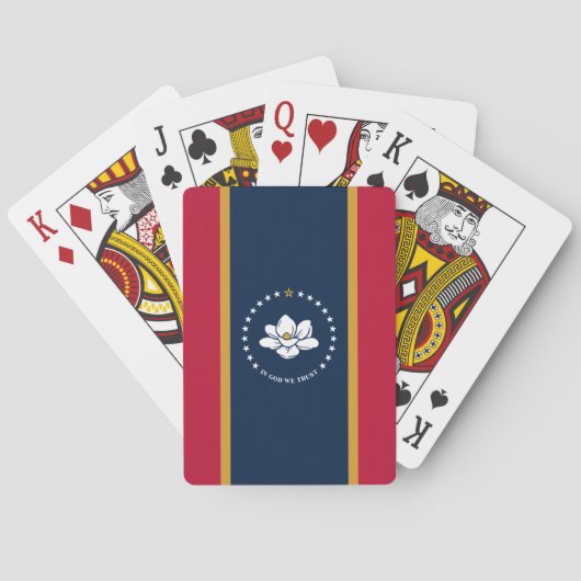 Speelkaarten met oude vlag van Mississippi (Achterkant)