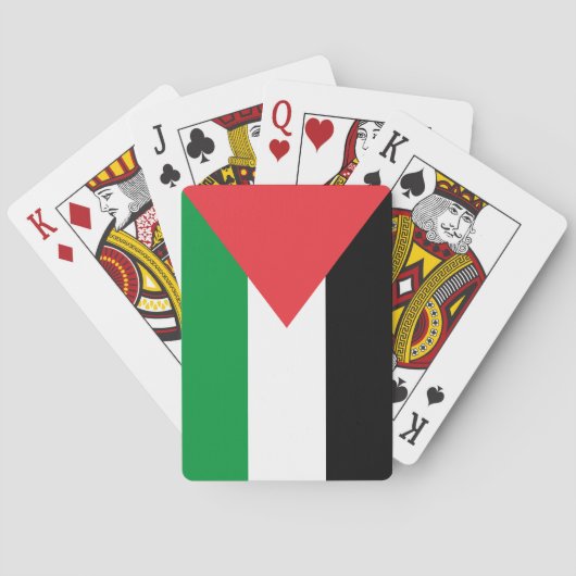 Speelkaarten met vlag van Palestina (Achterkant)