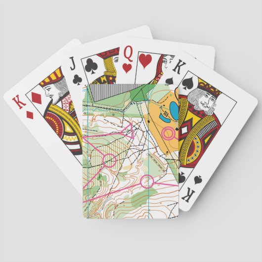 Speelkaarten - orienteering kaart (Achterkant)