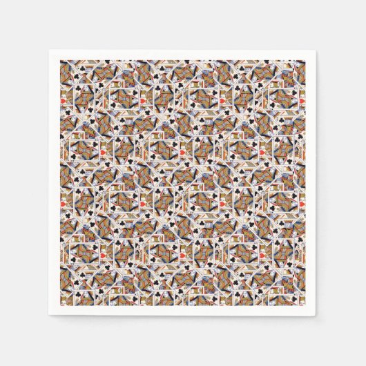 Speelkaarten Papieren servet (Voorkant)