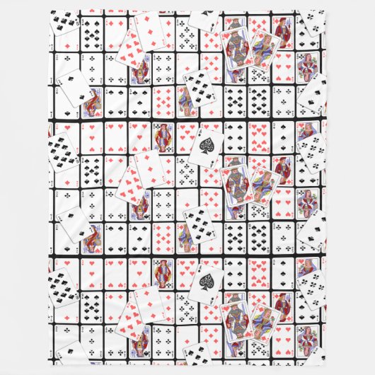 Speelkaarten Poker Euchre Gooi Deken (Voorkant)
