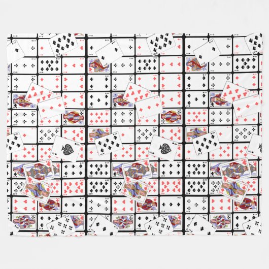 Speelkaarten Poker Euchre Gooi Deken (Voorkant (Horizontaal))