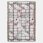 Speelkaarten Poker Euchre Gooi Deken (Voorkant Verticaal)