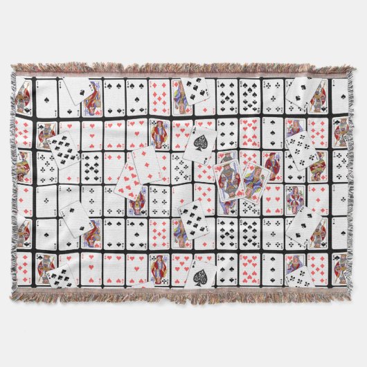 Speelkaarten Poker Euchre Gooi Deken (Voorkant)