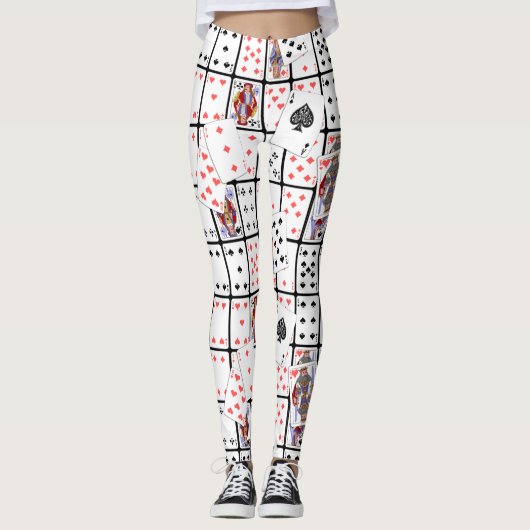 Speelkaarten Poker Euchre Leggings (Voorkant)