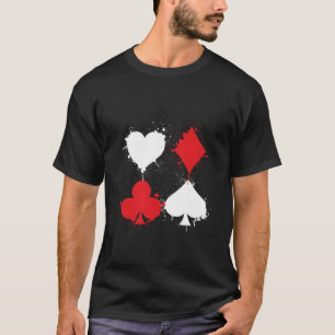 Speelkaarten Poker Hij Schop Ruit Club Casino T-shirt