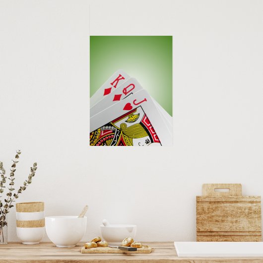 speelkaarten poster (Keuken)