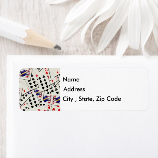 Speelkaarten Retouradreslabel Etiket (Insitu)