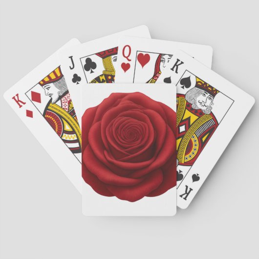 Speelkaarten - Rode Roos Bloem (Achterkant)