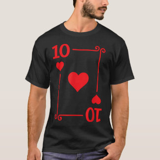 Speelkaarten - Rode Tien Kaart - 10 T-shirt