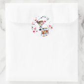 Speelkaarten Ronde Sticker (Tas)