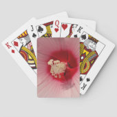 Speelkaarten roze bloem (Achterkant)