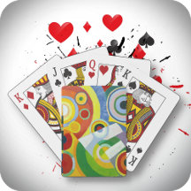 SPEELKAARTEN - "Rythme" - Abstract Art Afbeelding