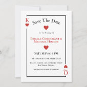 Speelkaarten Save the Date Las Vegas Huwelijk  Kaart (Voorkant)