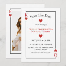 Speelkaarten Save the Date Las Vegas Huwelijk 