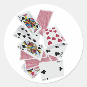 Speelkaarten - Spelen om te winnen - Lucky Charms Ronde Sticker