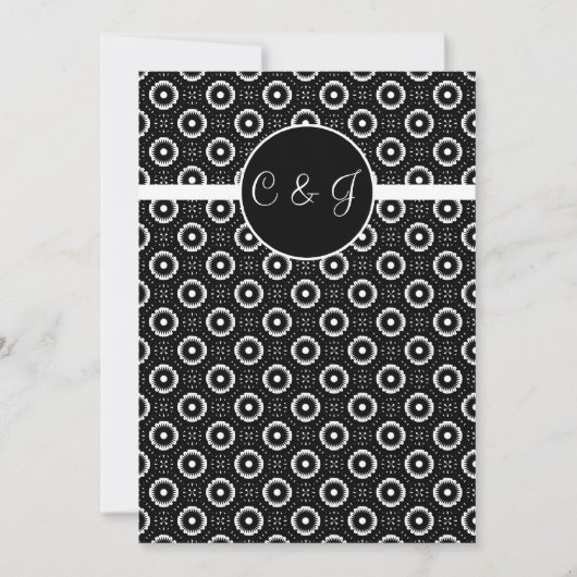 speelkaarten, vegas bruiloft-monogram Uitnodiginge Kaart (Voorkant)