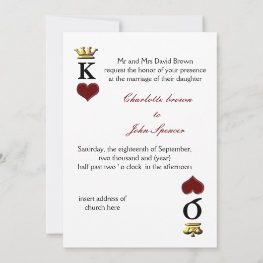 speelkaarten, vegas bruiloft-monogram Uitnodiginge Kaart (Achterkant)