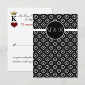 Speelkaarten, Vegas Monogram RSVP Kaartje (Voorkant / Achterkant)
