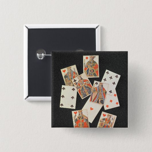 Speelkaarten Vierkante Button 5,1 Cm (Voorkant /achterkant)