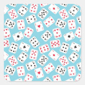 Speelkaarten Vierkante Sticker (Voorkant)