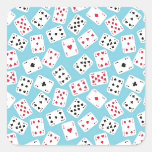 Speelkaarten Vierkante Sticker