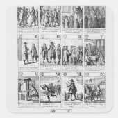 speelkaarten vierkante sticker (Voorkant)