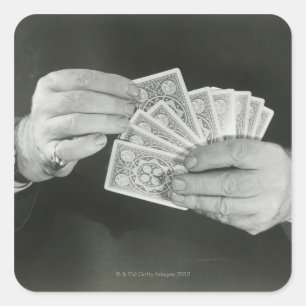 Speelkaarten Vierkante Sticker