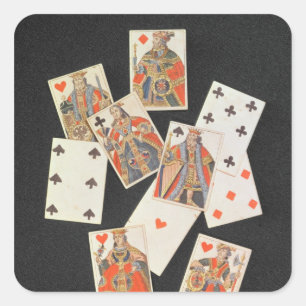 Speelkaarten Vierkante Sticker