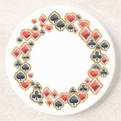 Speelkaarten Zandsteen Onderzetter (Voorkant)