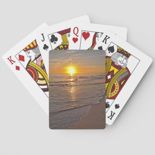 Speelkaarten: Zonnetijd door de strand Pokerkaarten (Achterkant)