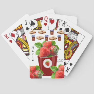 Speelkaartendek aardbeien pindakaas pokerkaarten