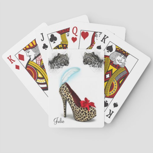 Speelkaartendek Luipaard Hakken Pokerkaarten (Achterkant)