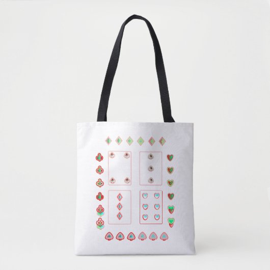 speelkaartenmotief tote bag (Voorkant)