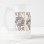 speelkaartjes - Koningen en koninginnen Matglas Bierpul (Links)