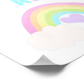 Speelkamer Speel De Dag Weg Pastel Regenboog Poster (Hoek)