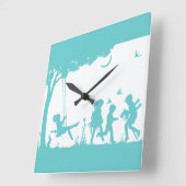 Speelkinderen Vierkante Klok (Hoek)