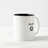speelknop koffiekop tweekleurige koffiemok (Voorkant rechts)