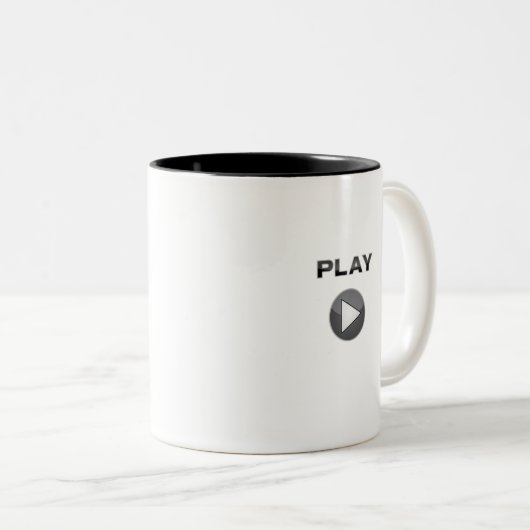 speelknop koffiekop tweekleurige koffiemok (Voorkant rechts)