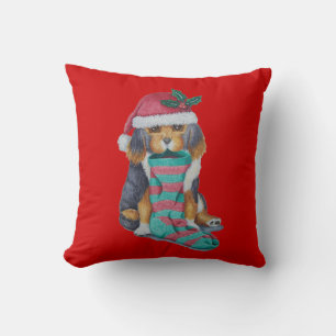 speelkunst met leuke kerstpoppenhondjes kussen